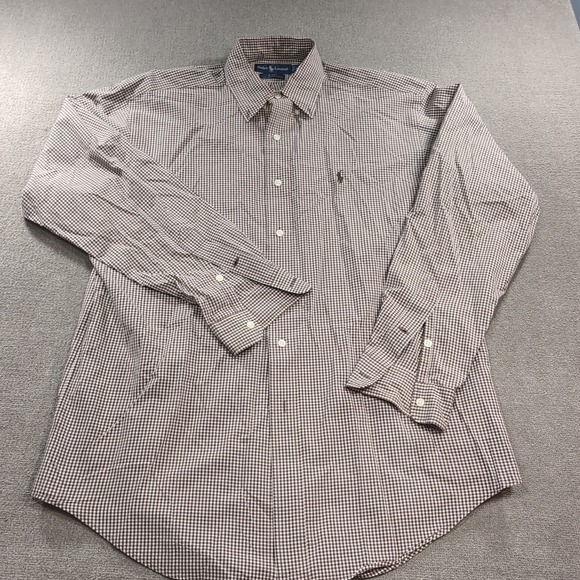 Ralph Lauren Other - Vintage Ralph Lauren Blake Shirt Men M Brown‎ Gingham Button Down Two-Ply Cotton